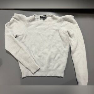 Express white soft sweater size XS